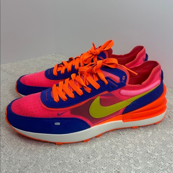 NIKE Waffle One Racer Blue Hyper Pink Women’s 10 Shoes Sneakers - Picture 5 of 11